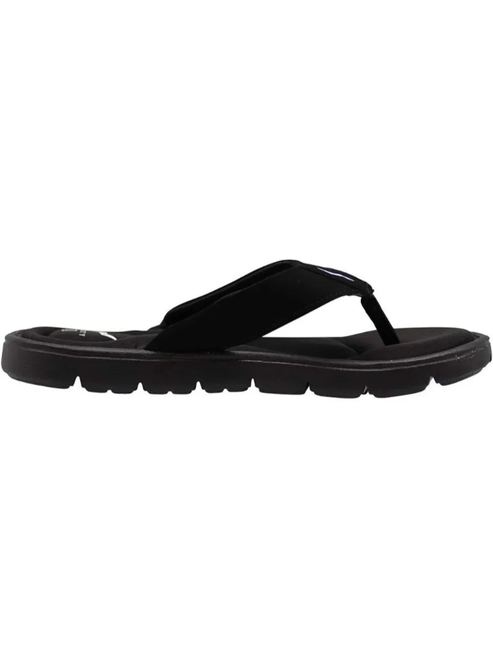 Men's Black Flip Flop Memory Foam Foot Bed Comfort Casual Sandal Slip On Shoes